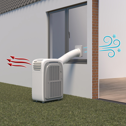 Klimatyzator przenośny Warmtec Morso - tryb chłodzenia na zewnątrz budynku