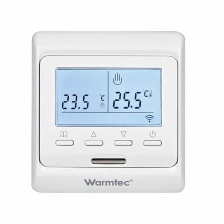 Warmtec T520 Wi-Fi, IP21, biały,  podtynkowy programowalny czujnik powietrzny i podłogowy